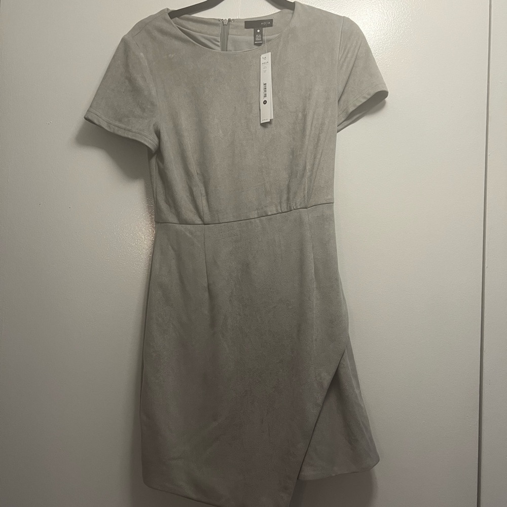 Grey suede dress from Aqua. New with tags. Size M.